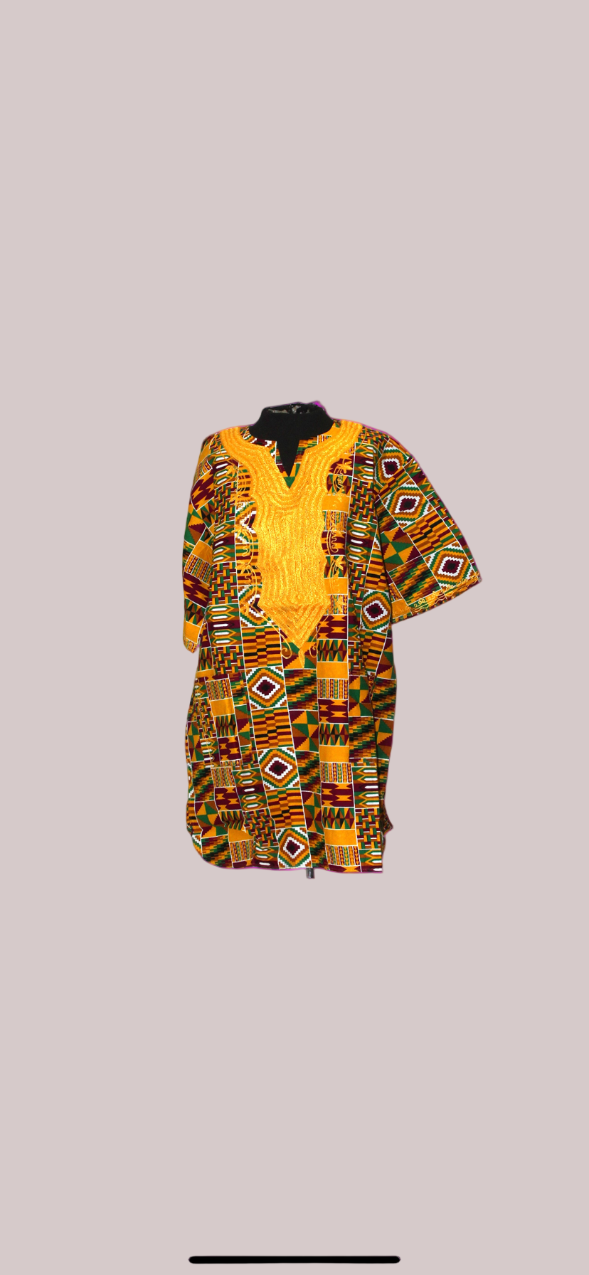 Embroidered African Kente Three Piece Set ( Style C )