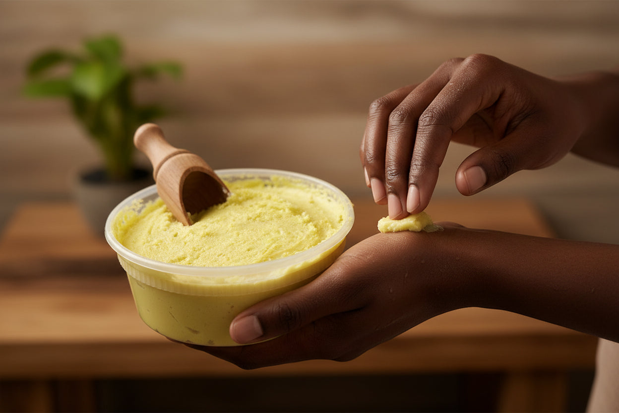 African Creamy African Shea Butter: Yellow 14 oz