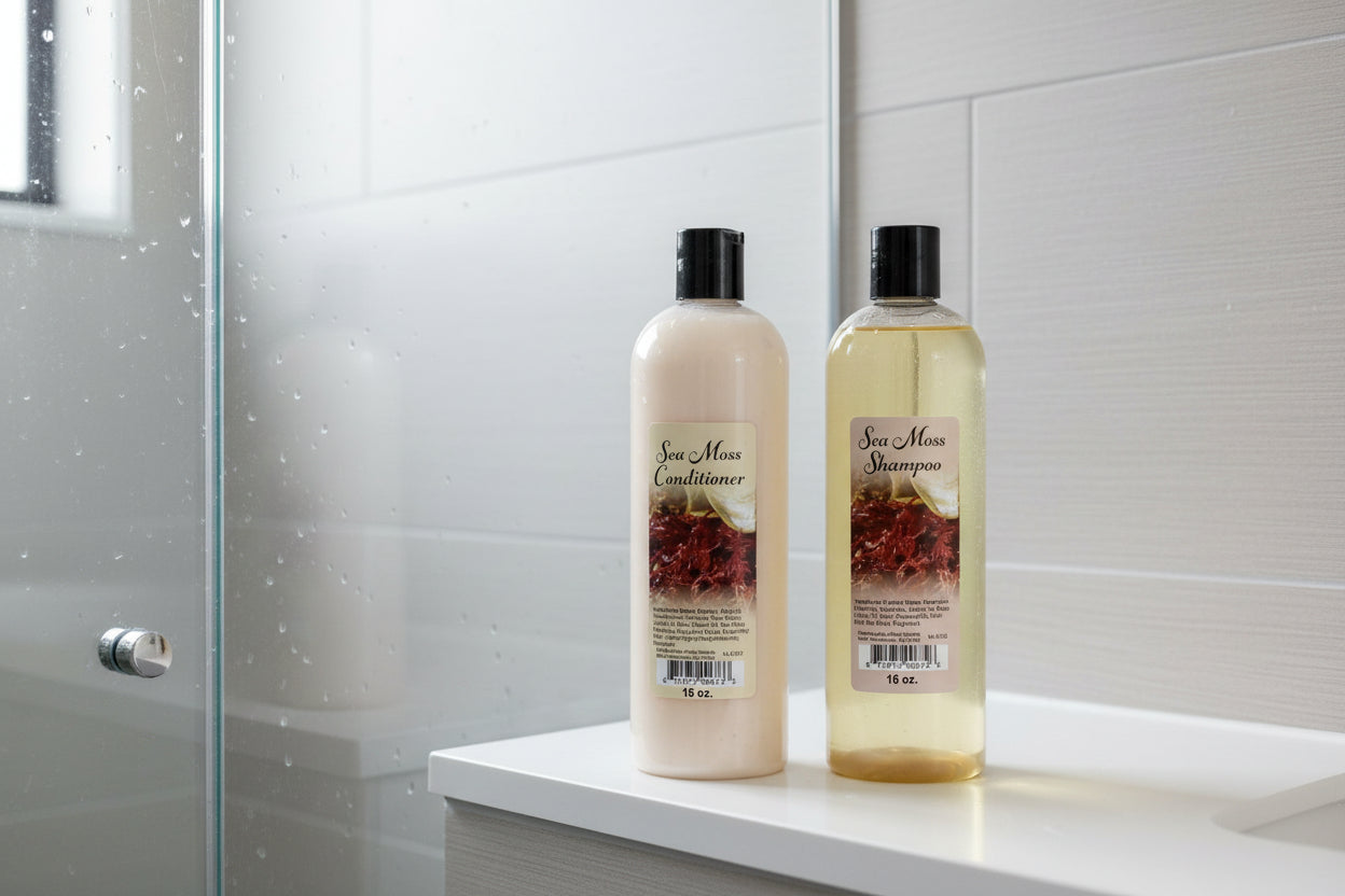 Sea Moss Shampoo and Conditioner hair care kit 16 oz sizes