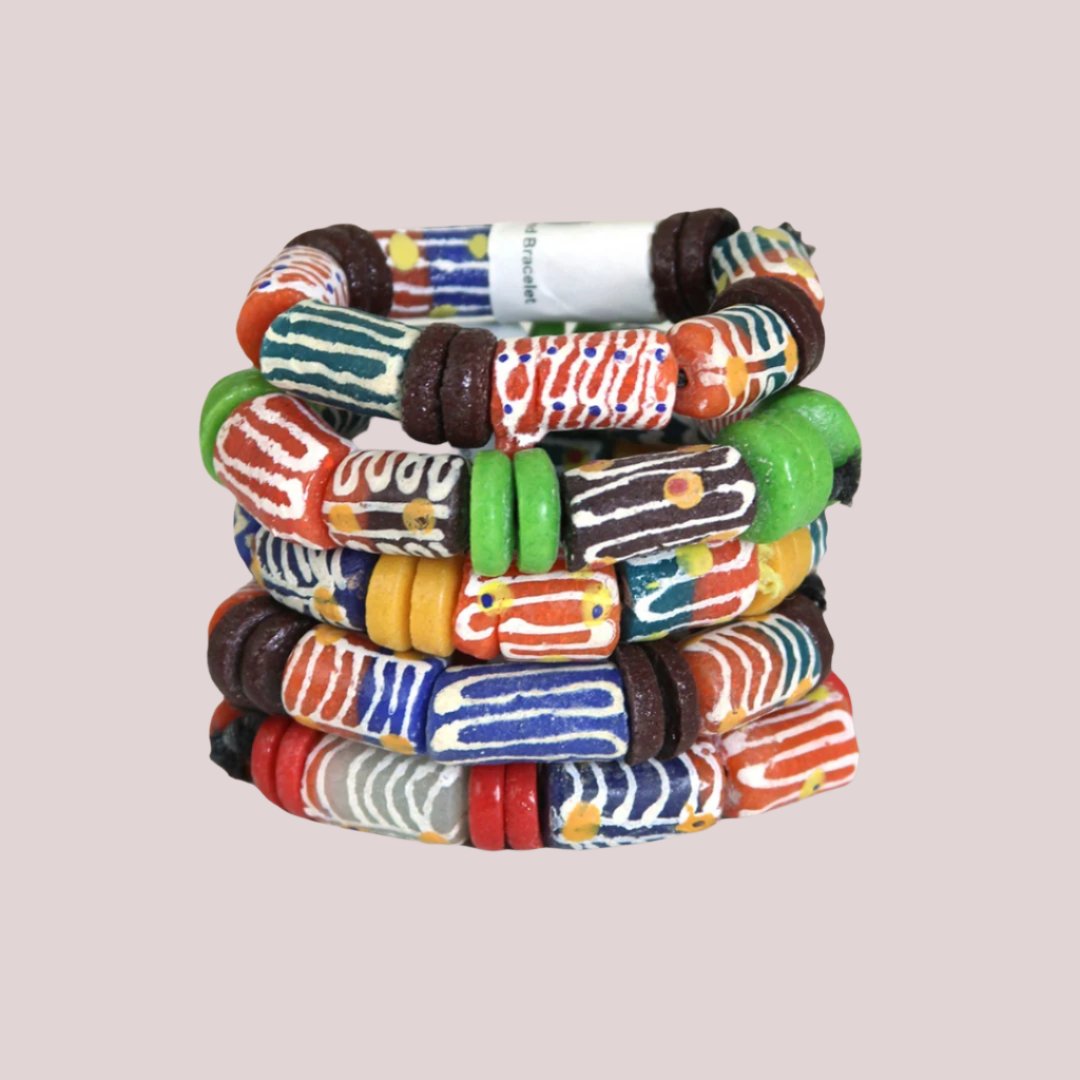 Afrikanisches XL-Armband aus Ghana-Handelsperlen