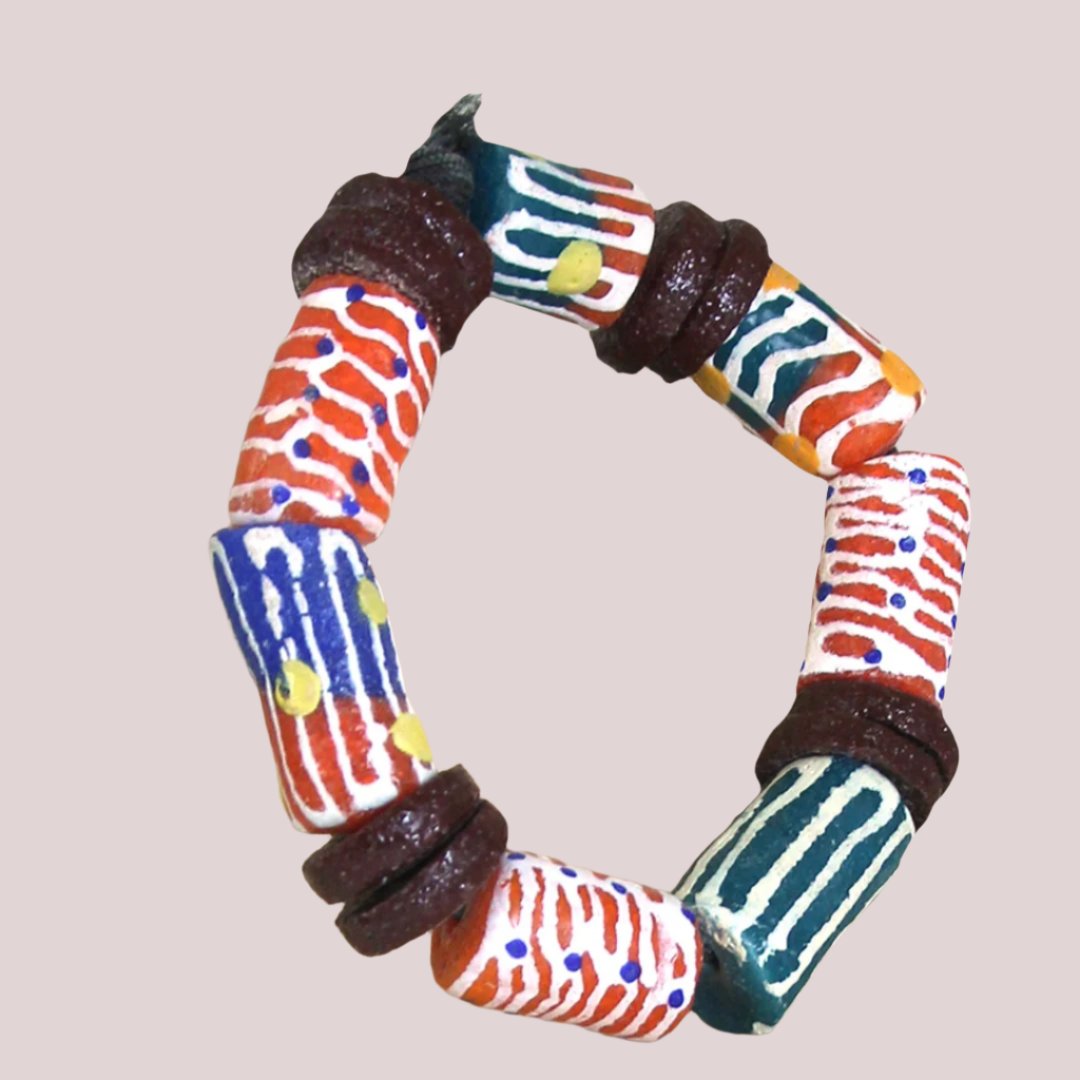 Afrikanisches XL-Armband aus Ghana-Handelsperlen