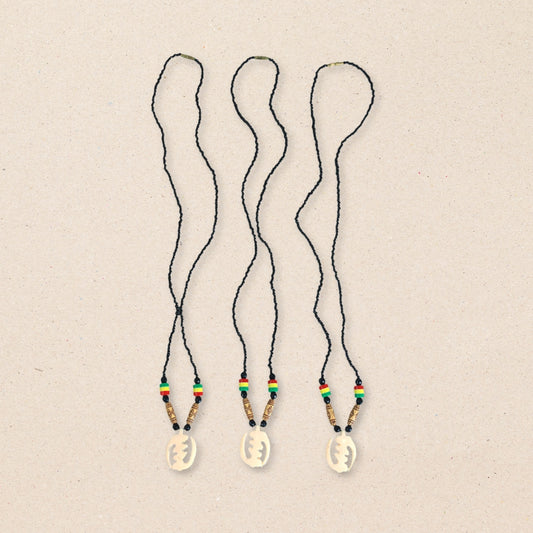African Gye Nyame Rasta Bead Necklaces Set