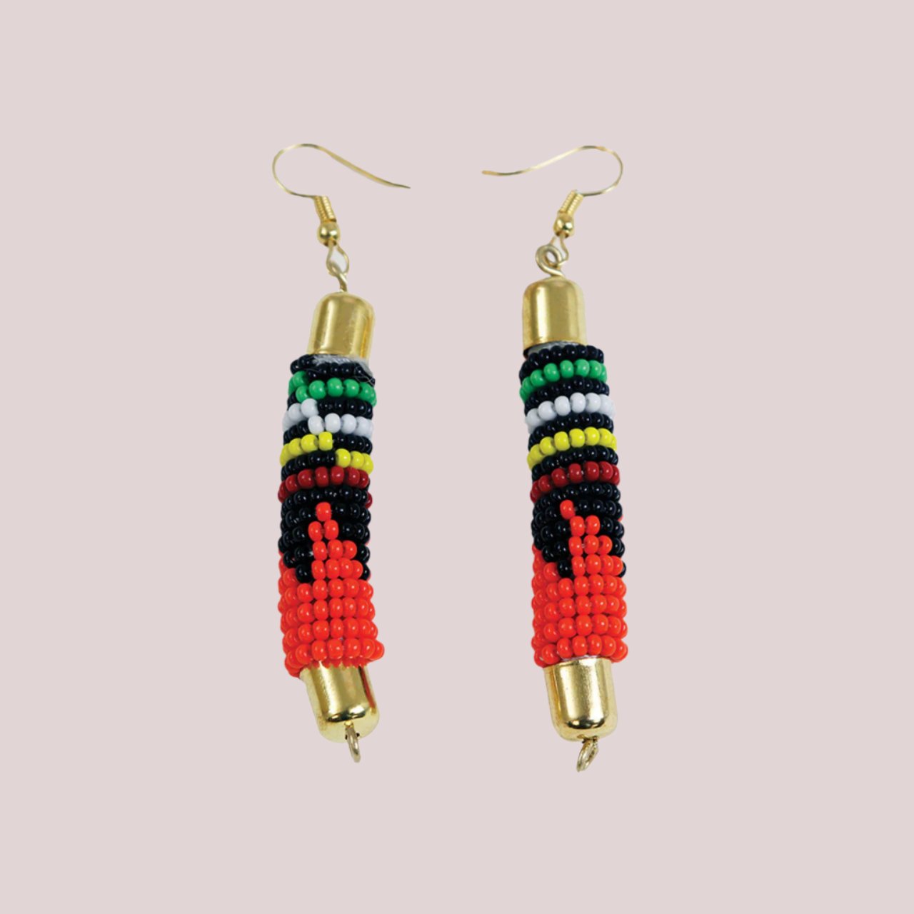 African Maasai Bead Rod Earrings