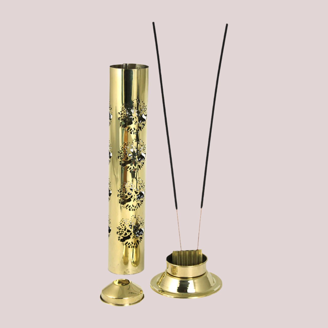 Tree Of Life Brass Incense Tower