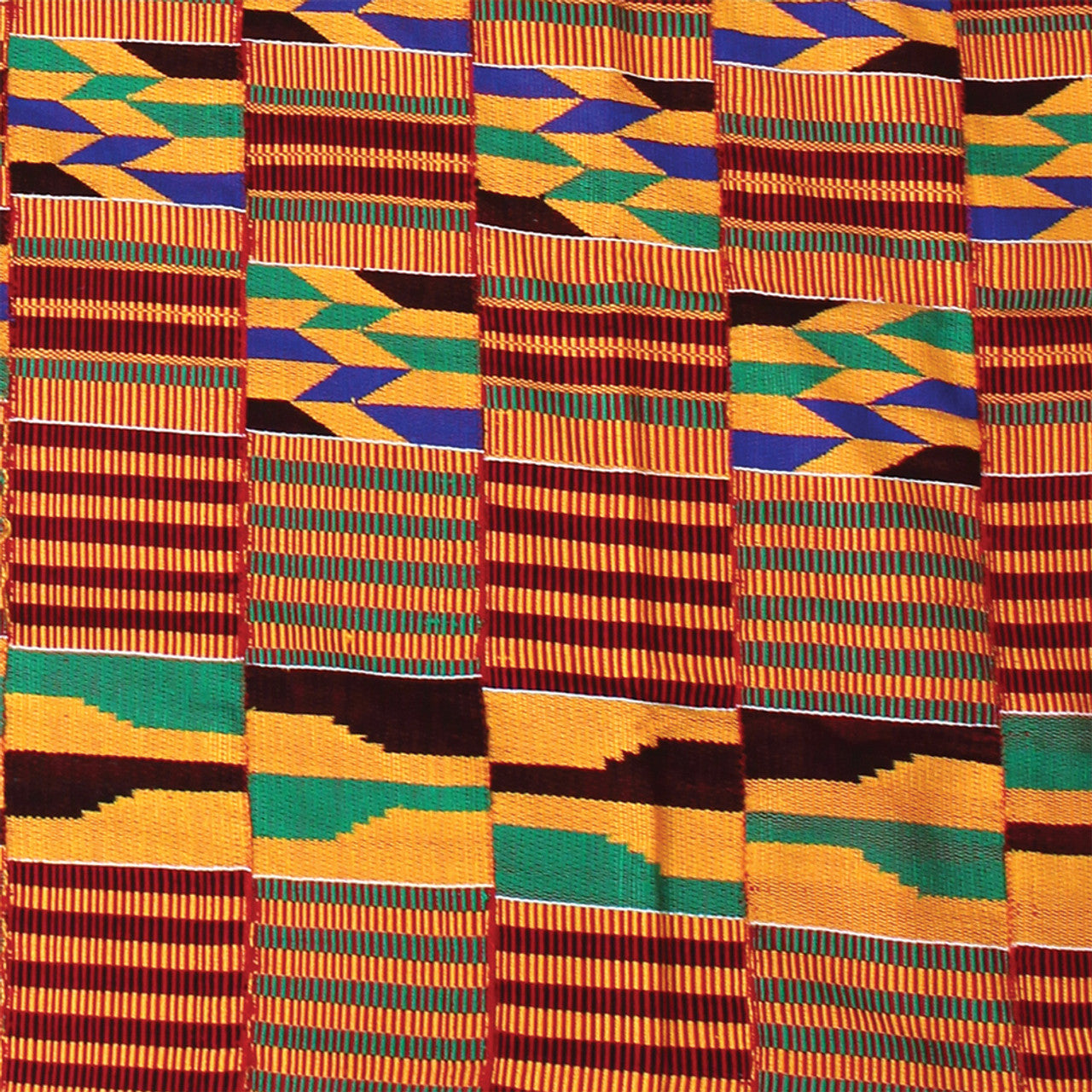 African Made Hand Woven Kente Print Cloth