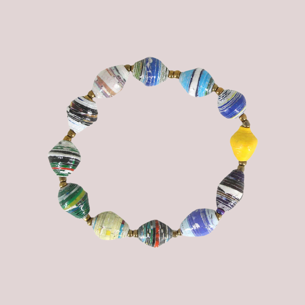 African Paper Bead Bracelet