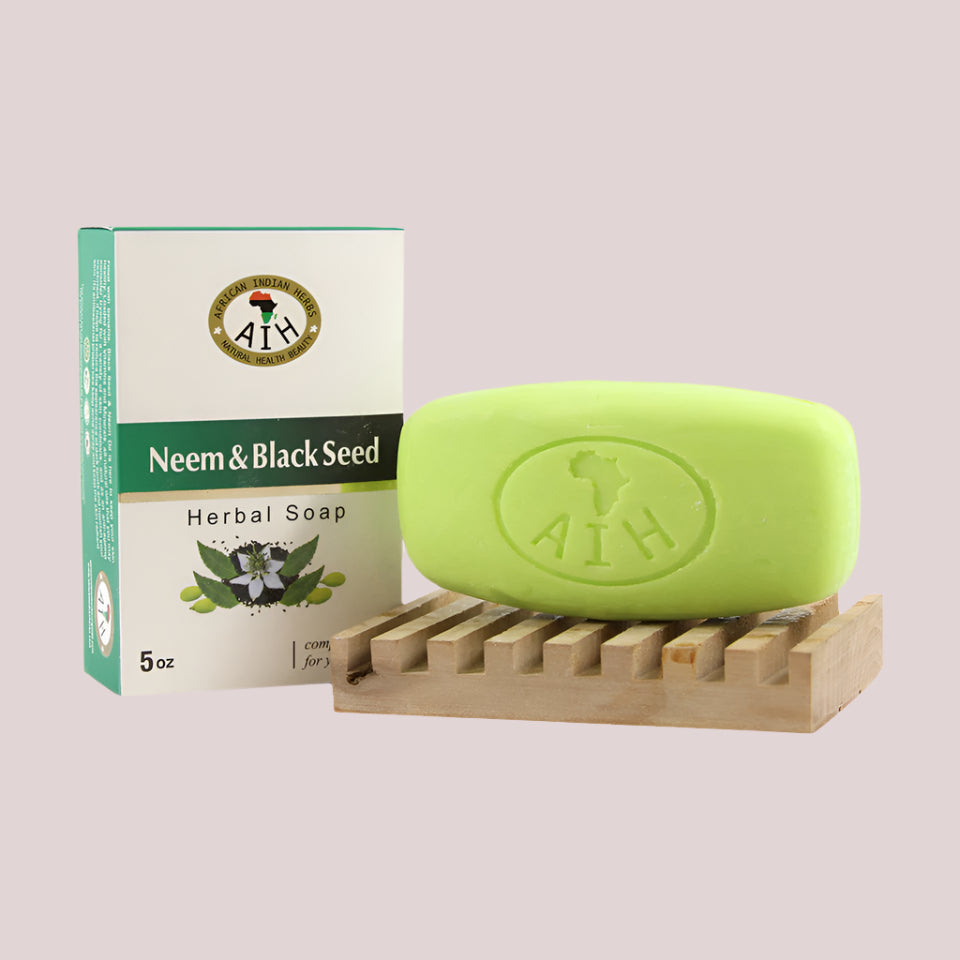 African Indian Herbs Neem & Black Seed Herbal Soap - 5 oz.