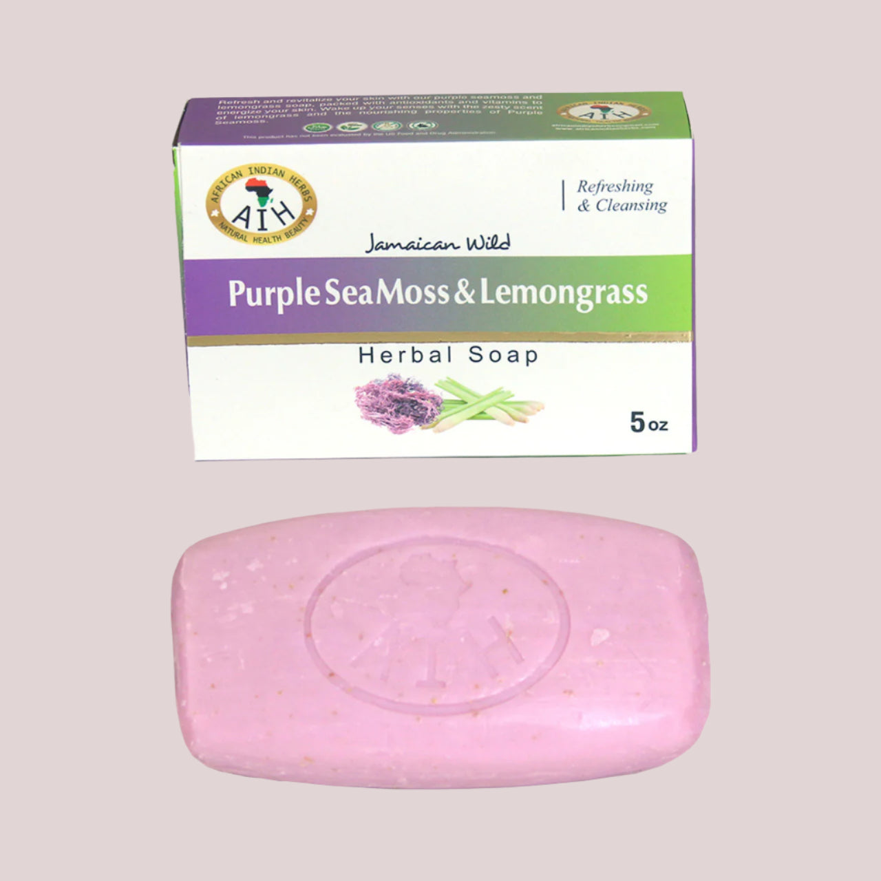 African Indian Herbs Purple Sea Moss Soap - 5 oz.