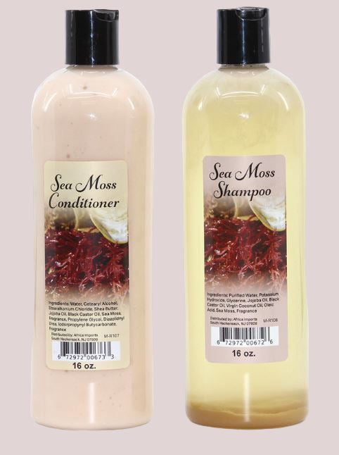 Sea Moss Shampoo and Conditioner hair care kit