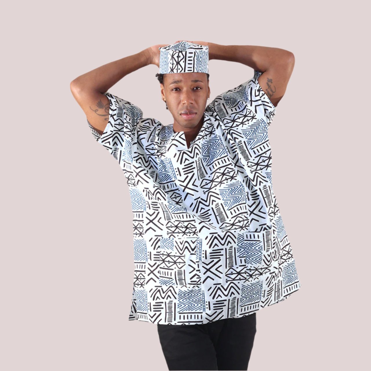 African Bold Ankara Print Dashiki