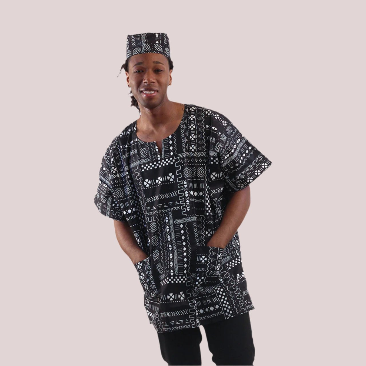 African Bold Ankara Print Dashiki