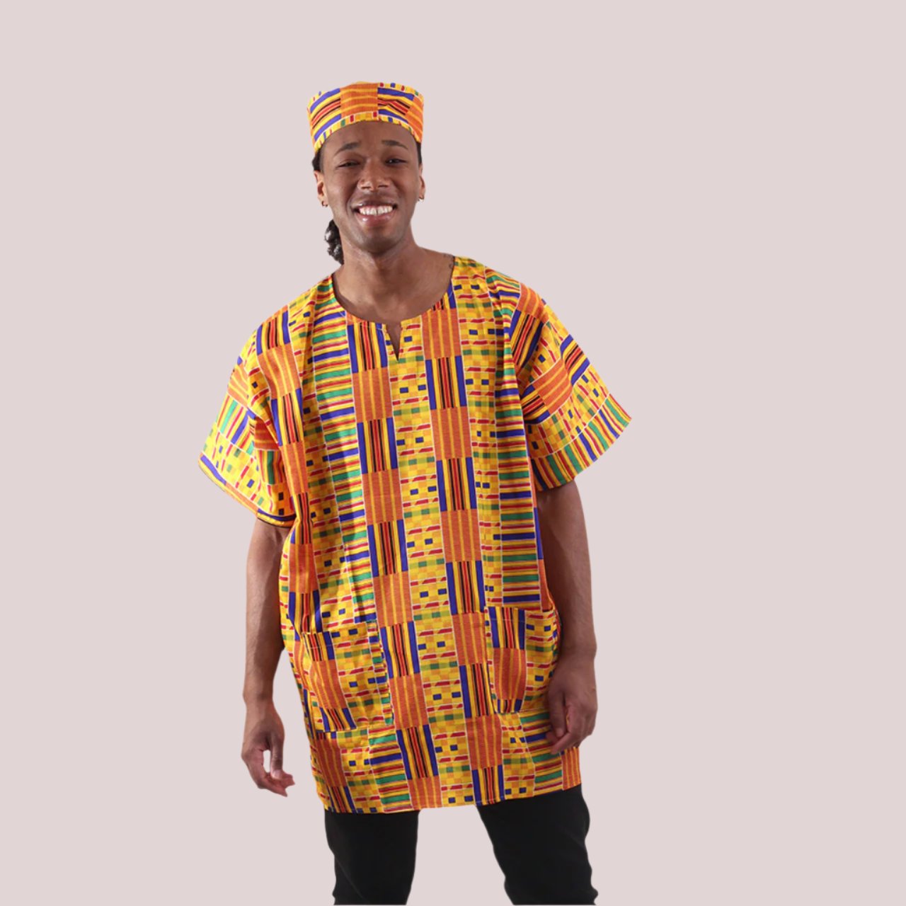 African Bold Ankara Print Dashiki