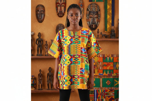 African Print Style Dashiki Free Size Style K