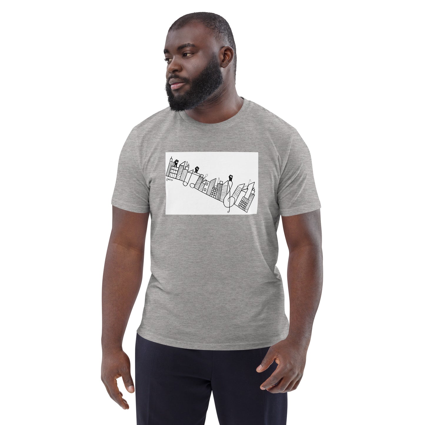 Lucky Lartey's Art "MODERNITY" - Unisex Eco-Friendly Organic Cotton T-Shirt