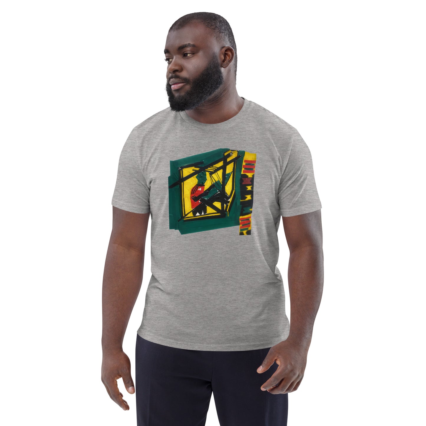 T-shirt unisexe en coton biologique respectueux de l'environnement « Kente Weaver » de Lucky Lartey